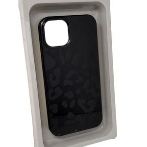 heyday‎ Apple iPhone 13 Case Antimicrobial Black Leopard Print Phone Case